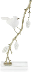John Richard Decor Porcelain Bird Sculpture on Pine Branch I