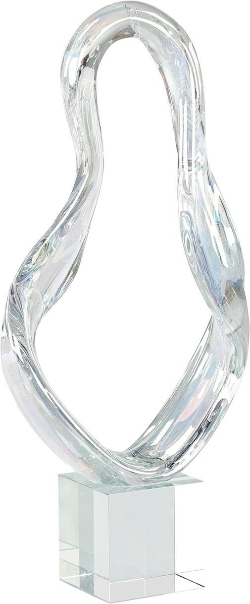 John Richard Decor Prismatic Loop Sculpture on Crystal Base