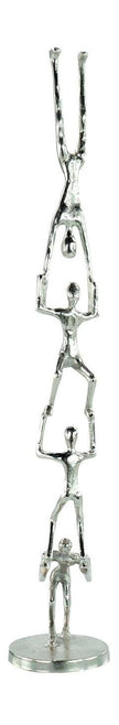 John Richard Decor Gymnast Tower Sculpture, Large Nickel