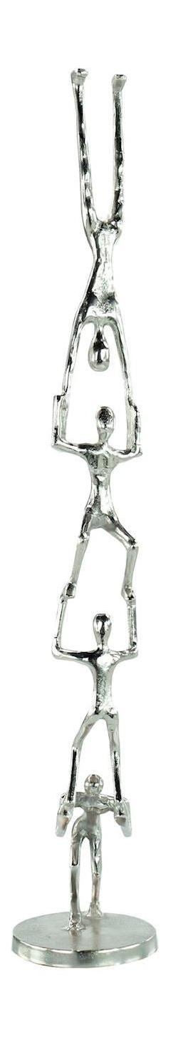 John Richard Decor Gymnast Tower Sculpture, Large Nickel