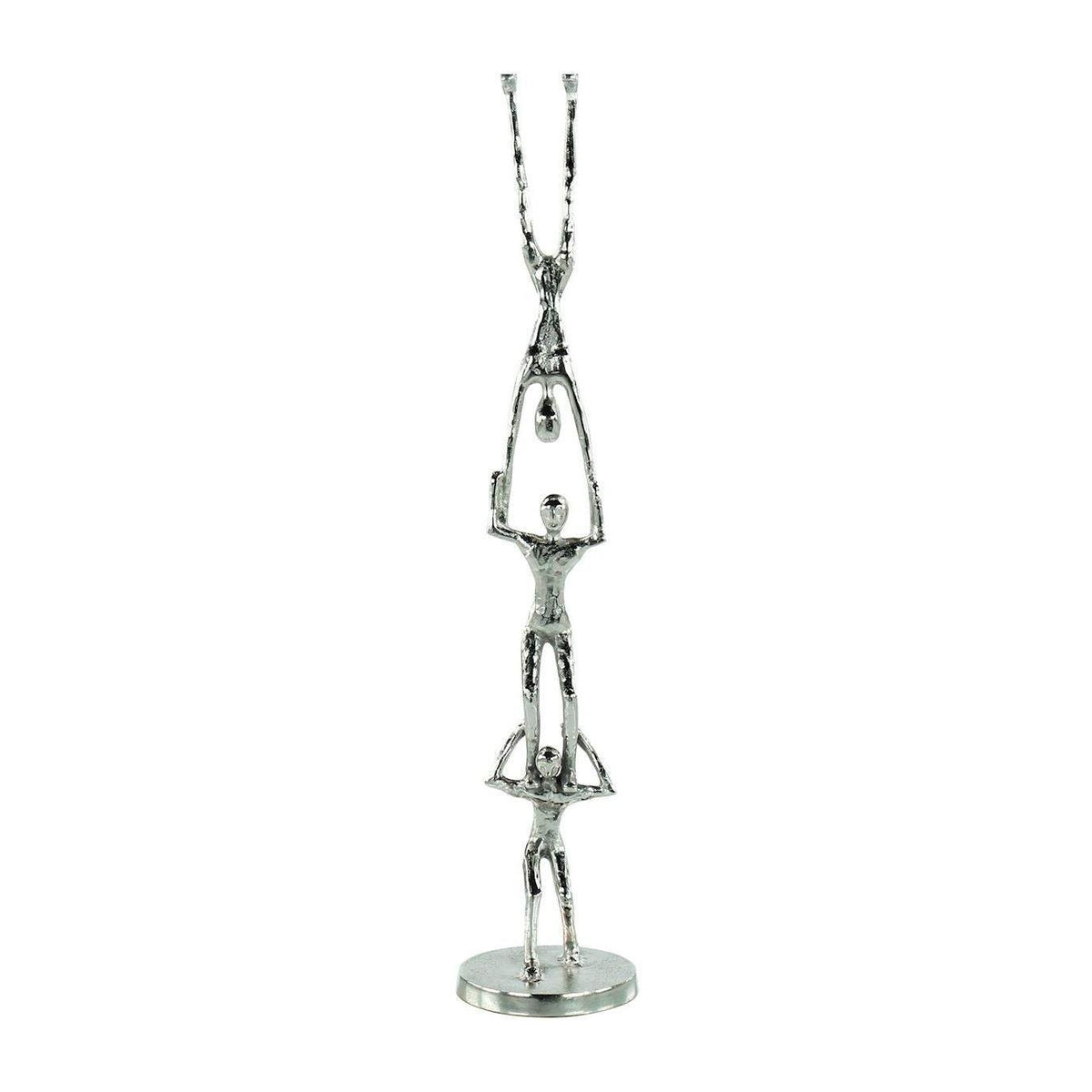 John Richard Decor Gymnast Tower Sculpture, Small Nickel
