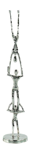 John Richard Decor Gymnast Tower Sculpture, Small Nickel