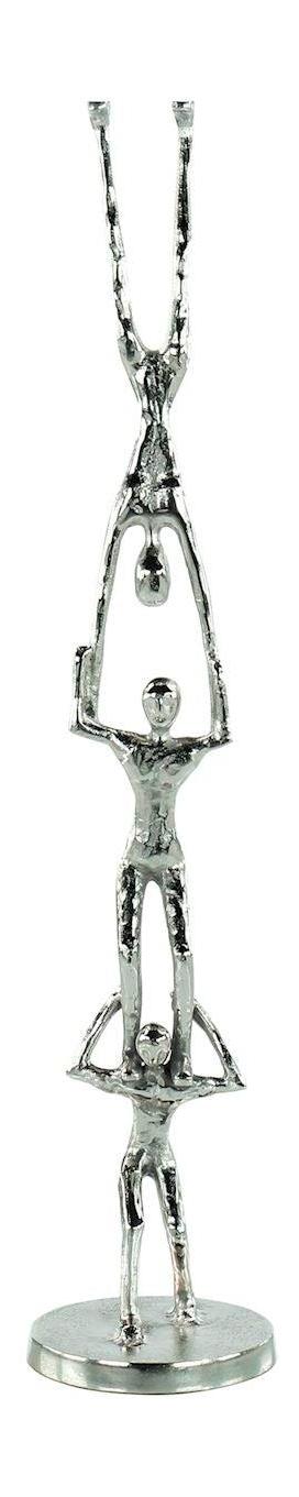 John Richard Decor Gymnast Tower Sculpture, Small Nickel