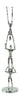 John Richard Decor Gymnast Tower Sculpture, Small Nickel
