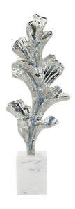 John Richard Decor Gleaming Leaf Sculpture on Marble Base