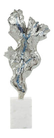 John Richard Decor Gleaming Leaf Sculpture on Marble Base