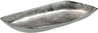 John Richard Decor Scooped Metal Tray, Silver