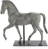 John Richard Decor Trotting Horse Sculpture on Metal Base