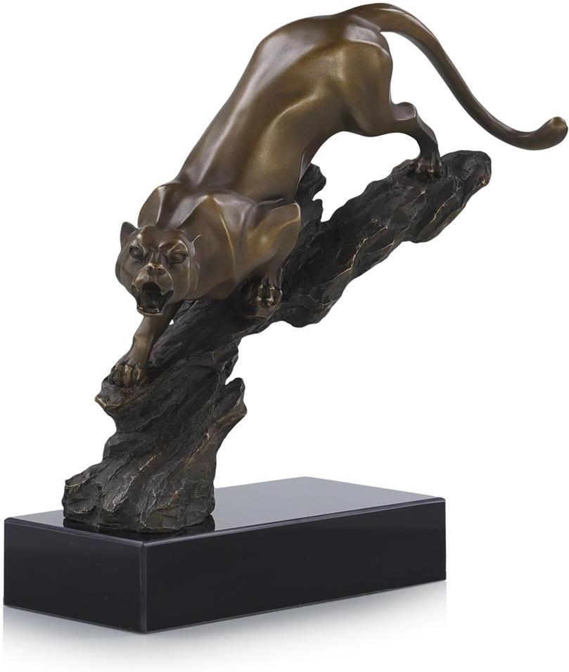 John Richard Decor Perched Predator Sculpture on Marble Base