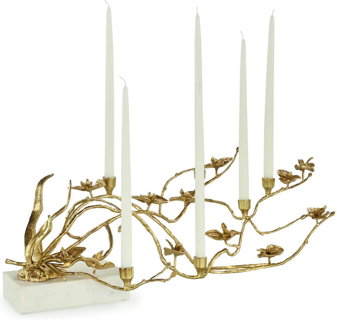 John Richard Decor Orchids in Bloom Candleholder