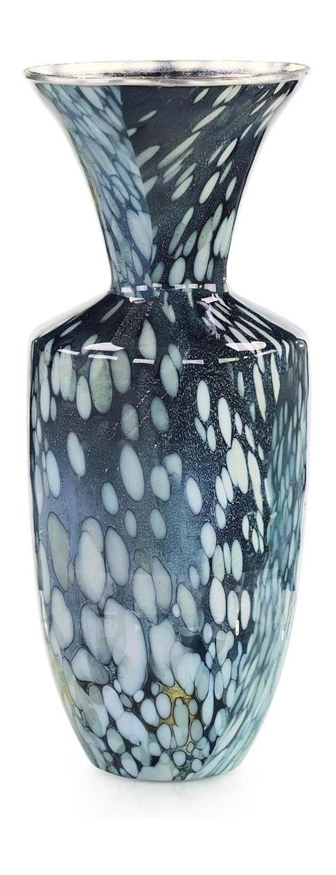 John Richard Decor Diana Vase, Blue Enamel
