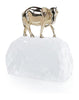 John Richard Decor Brass Elephant Sculpture on Selenite I