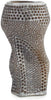John Richard Decor Perforated Porcelain Vase, Silver
