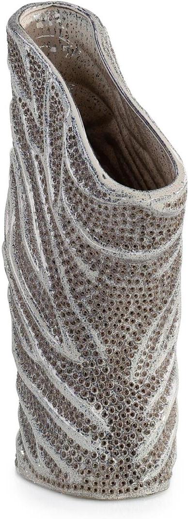 John Richard Decor Porcelain Mesh Vase, Silver