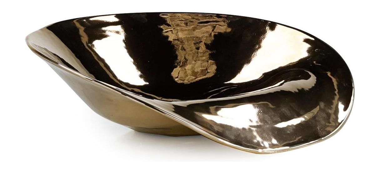 John Richard Decor Gold Teardrop Bowl