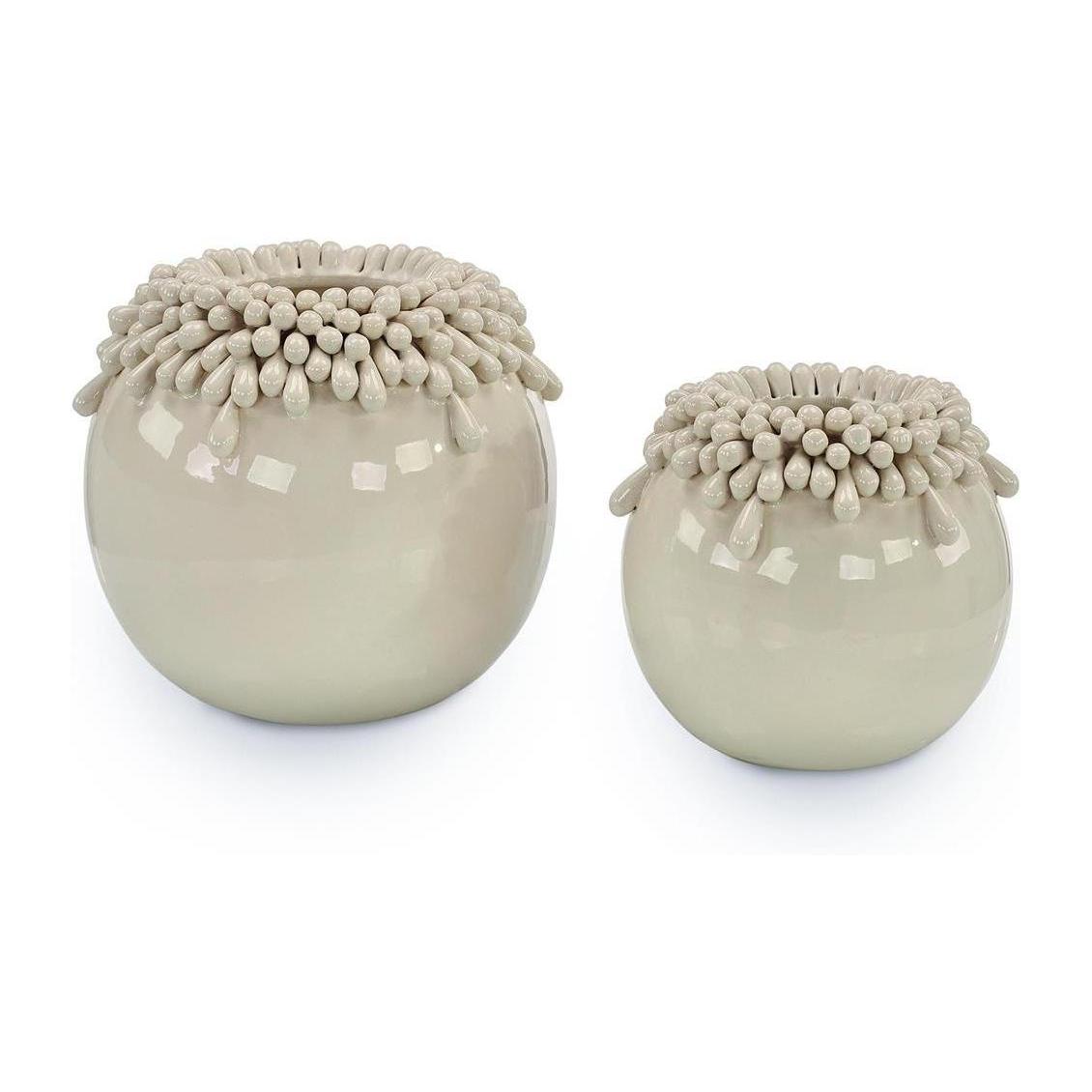 John Richard Decor Brigid Vases Set of 2 - White