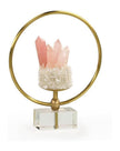 John Richard Decor Encircled Rose Quartz Sculpture, Small