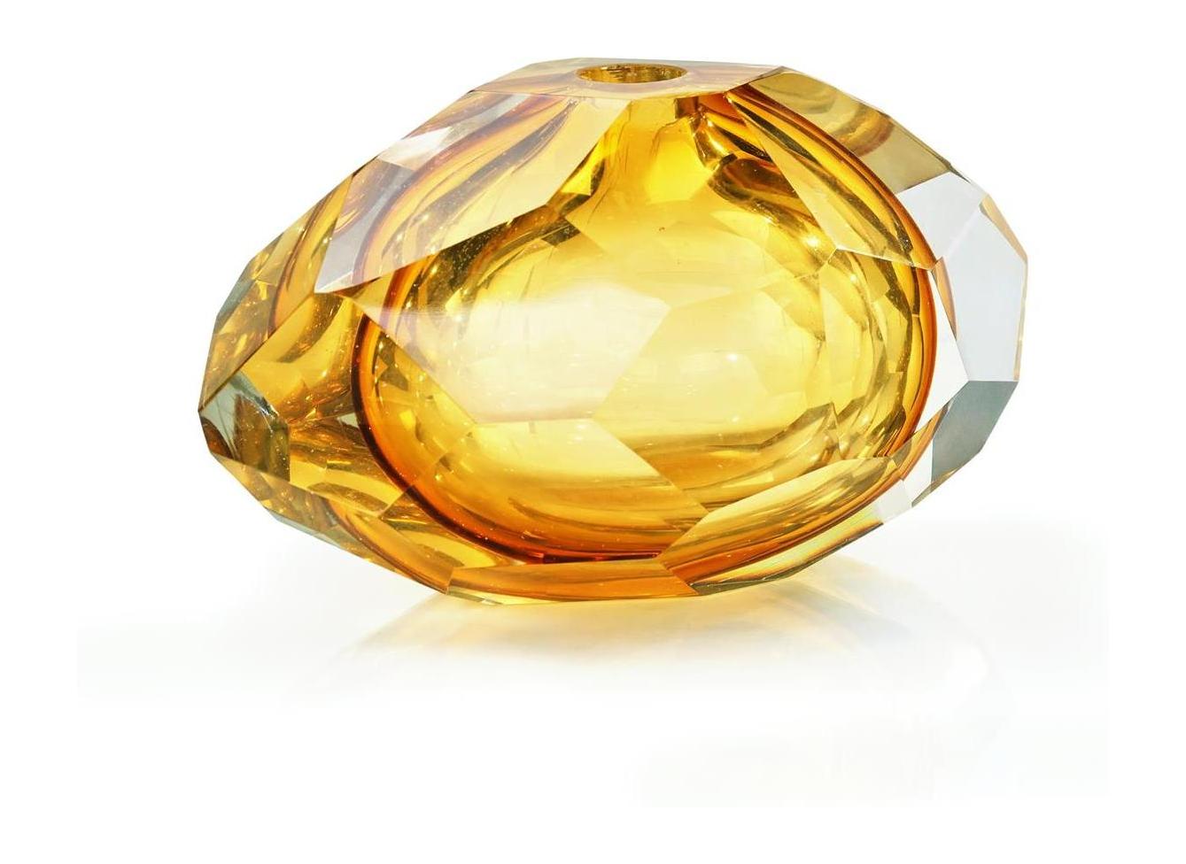 John Richard Decor Amber Crystal Sculpture