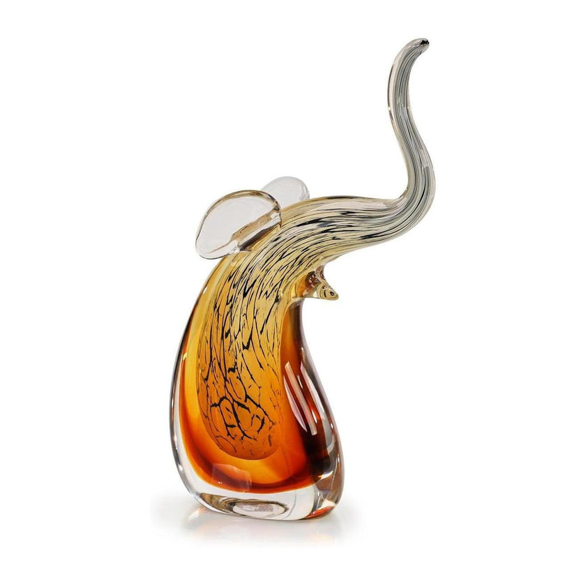 John Richard Decor Abstract Glass Elephant Sculpture