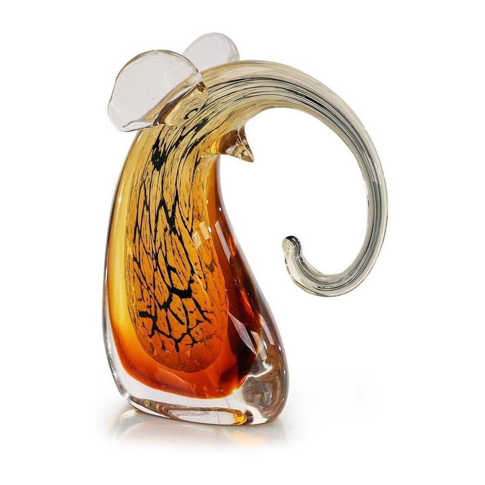 John Richard Decor Abstract Glass Elephant Sculpture