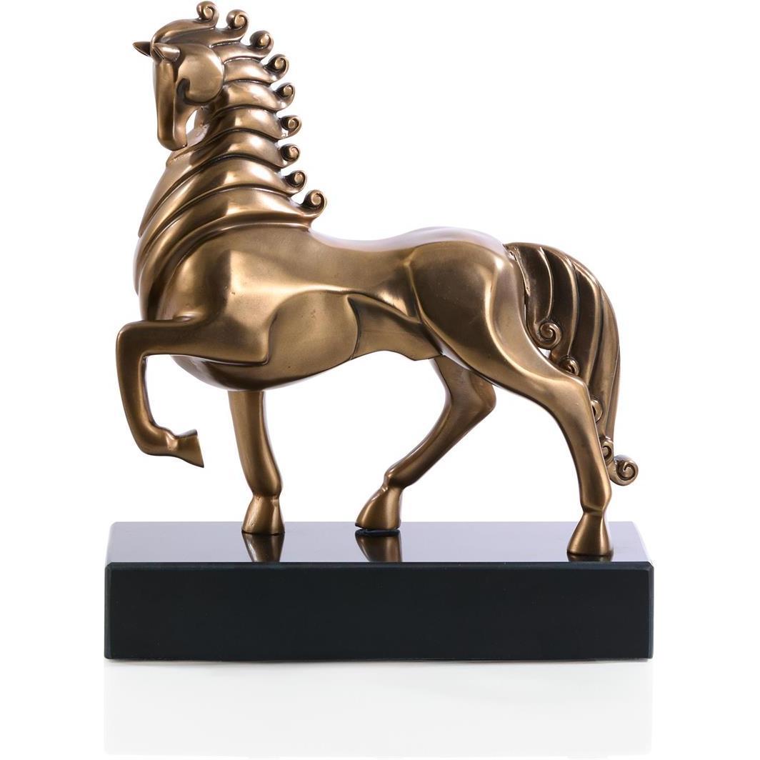 John Richard Decor Plated Horse Sculpture on Marble