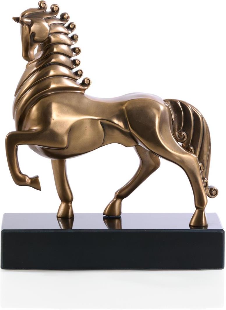 John Richard Decor Plated Horse Sculpture on Marble
