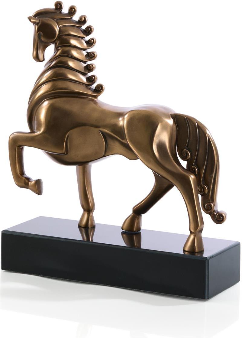 John Richard Decor Plated Horse Sculpture on Marble