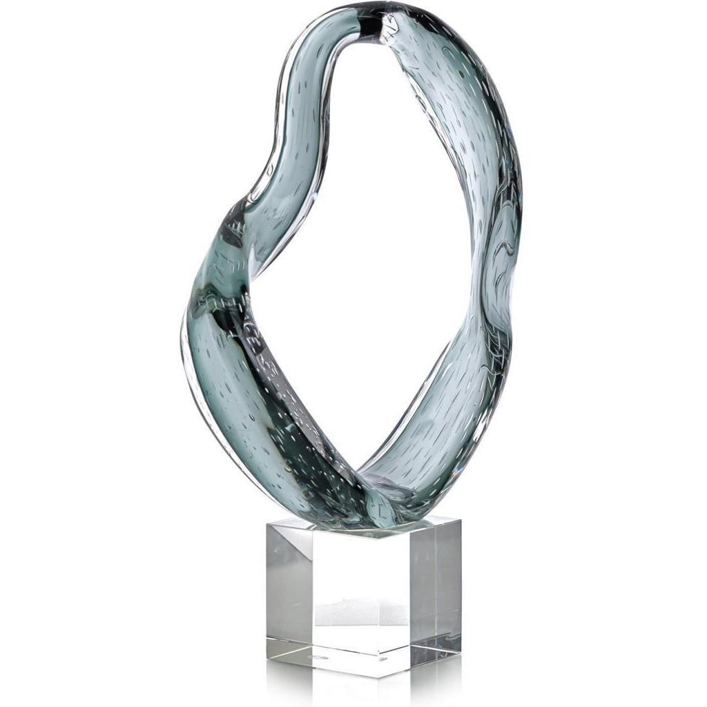 John Richard Decor Viridian Flux Sculpture on Crystal I