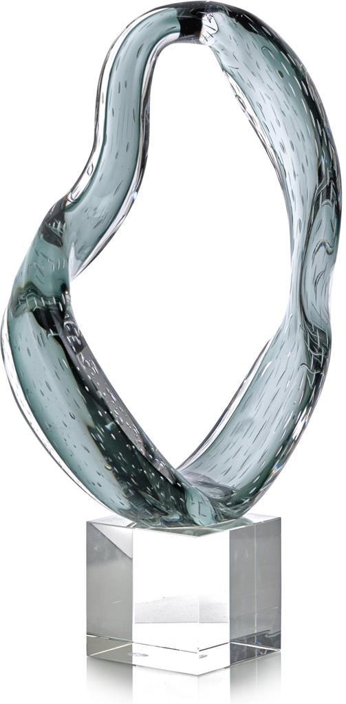 John Richard Decor Viridian Flux Sculpture on Crystal I