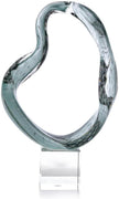 John Richard Decor Viridian Flux Sculpture on Crystal I