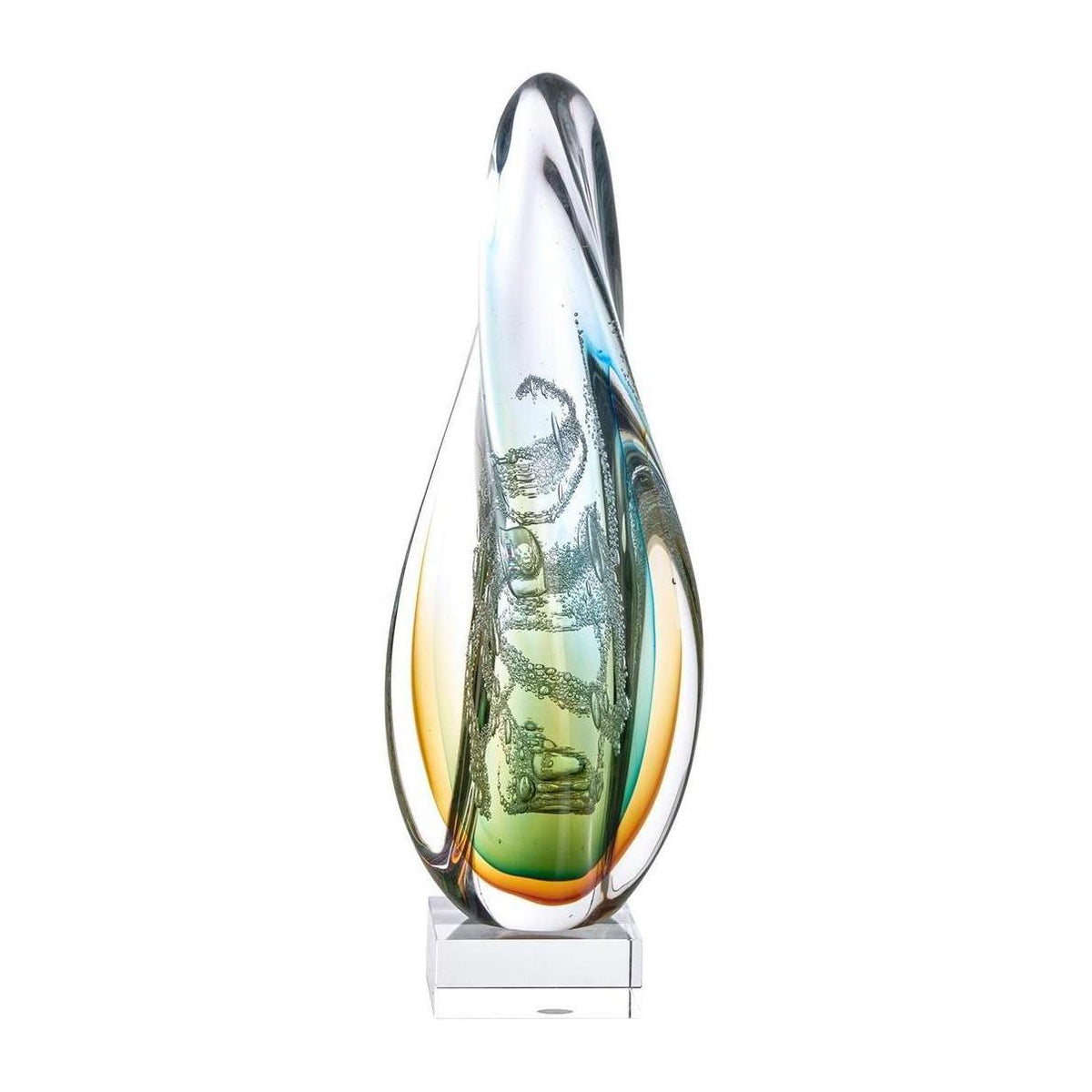 John Richard Decor Abstract Aurora Sculpture on Crystal