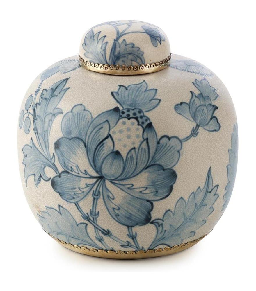 John Richard Decor Lidded Bloom Jar, Wide