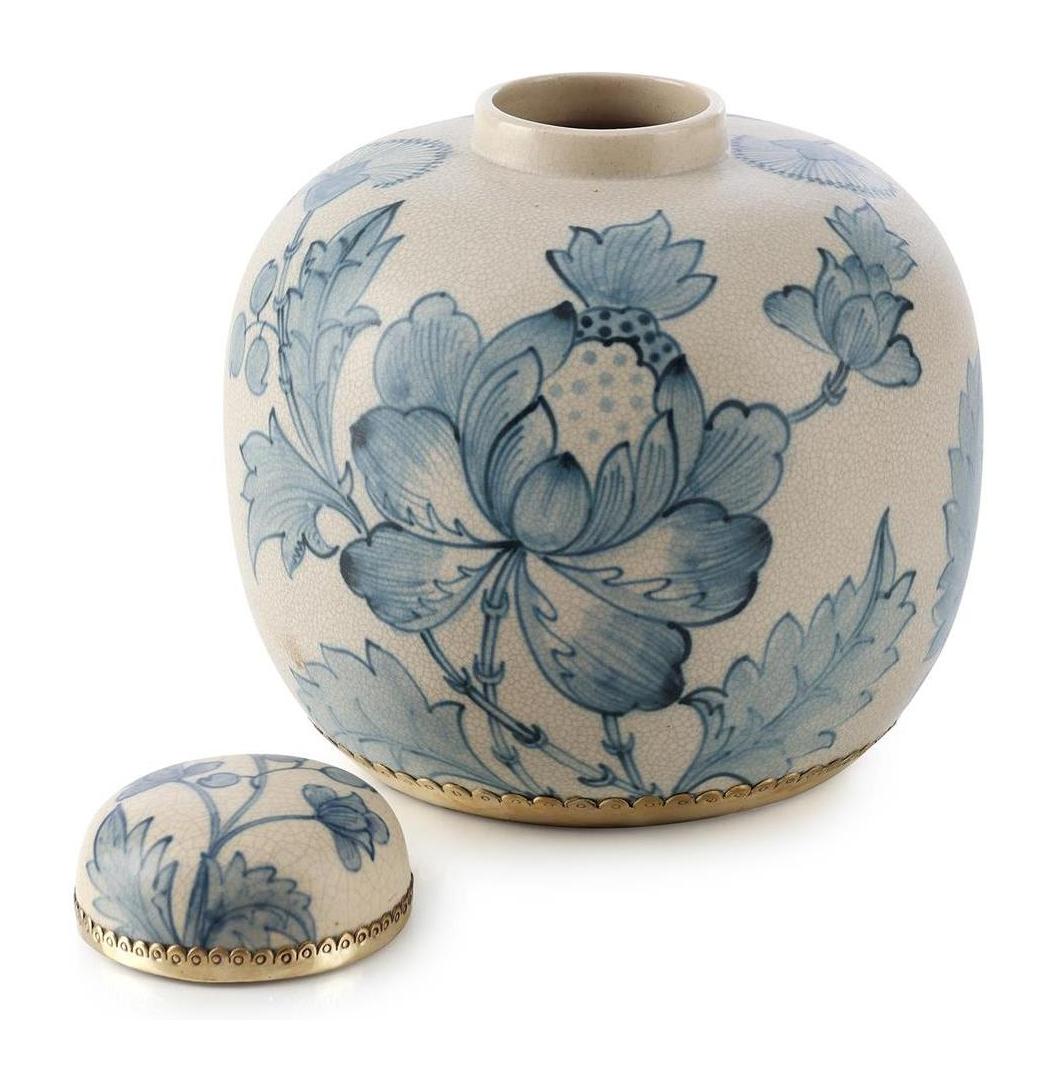 John Richard Decor Lidded Bloom Jar, Wide
