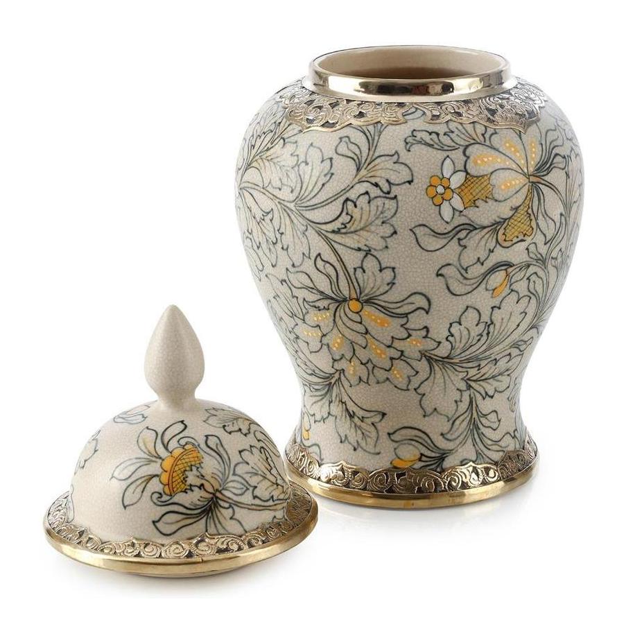 John Richard Decor Lidded Foliage Jar