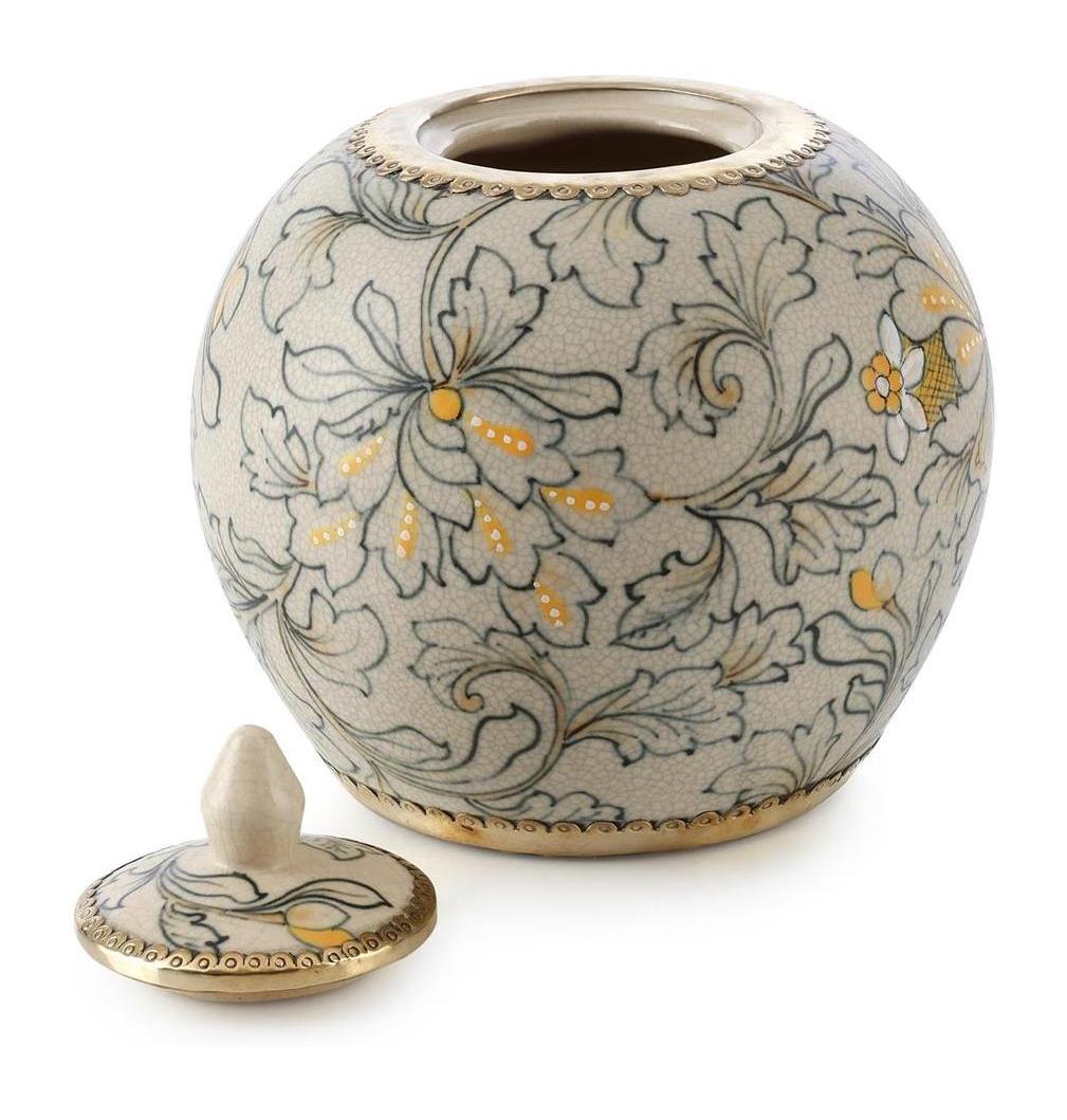 John Richard Decor Lidded Foliage Jar