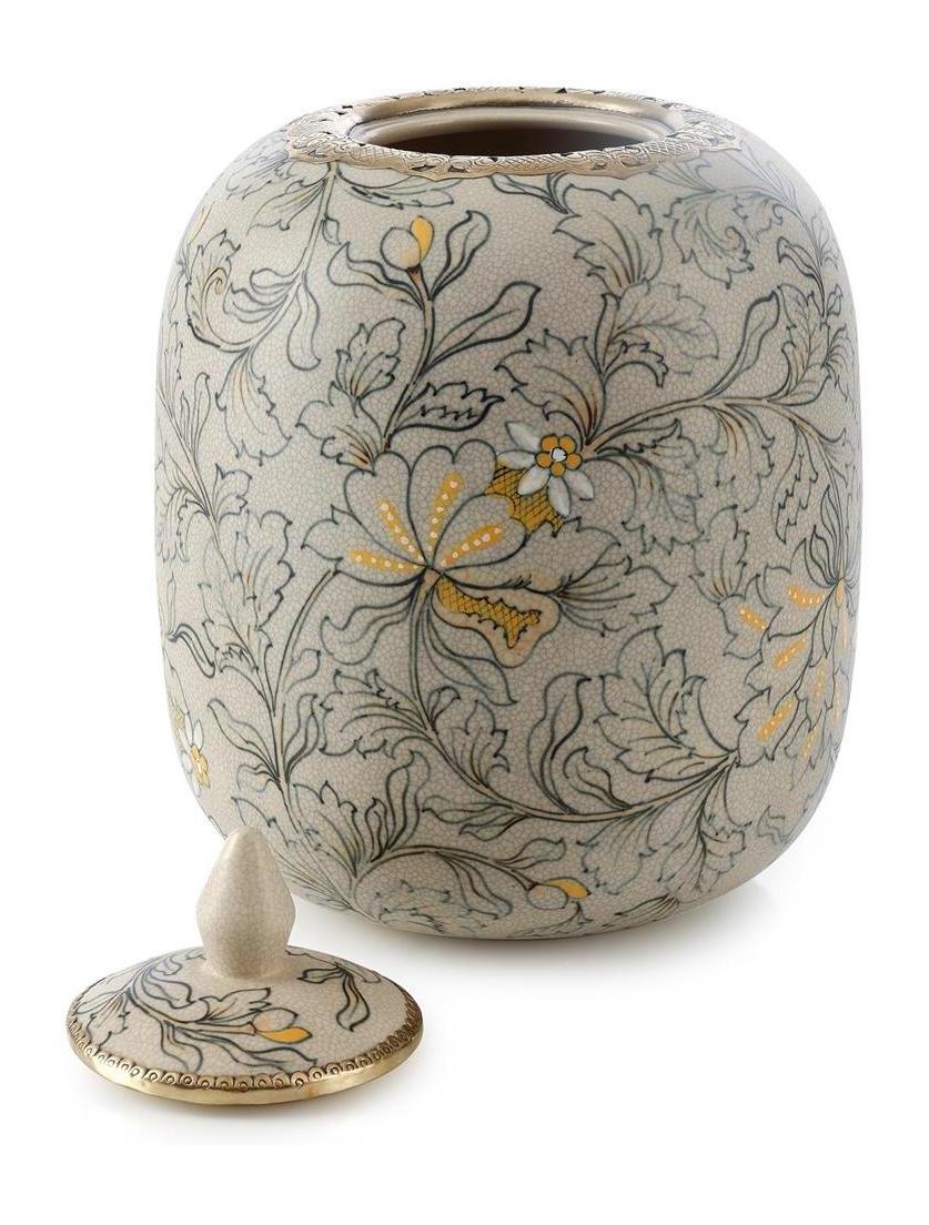John Richard Decor Lidded Foliage Jar