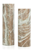 John Richard Decor Marble Pillar Candleholders, Set of 2