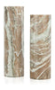 John Richard Decor Marble Pillar Candleholders, Set of 2