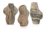 John Richard Decor Flowing Marble Vases, Set of 3