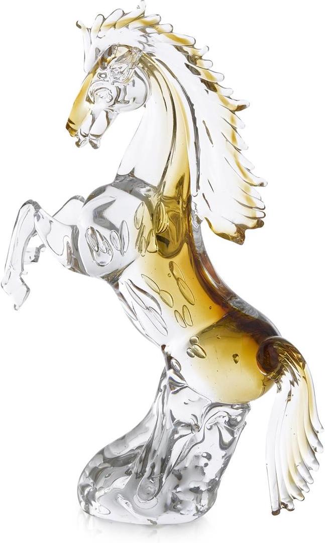 John Richard Decor Rearing Glass Horse Sculpture