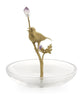 John Richard Decor Brass Bird Sculpture on Glass