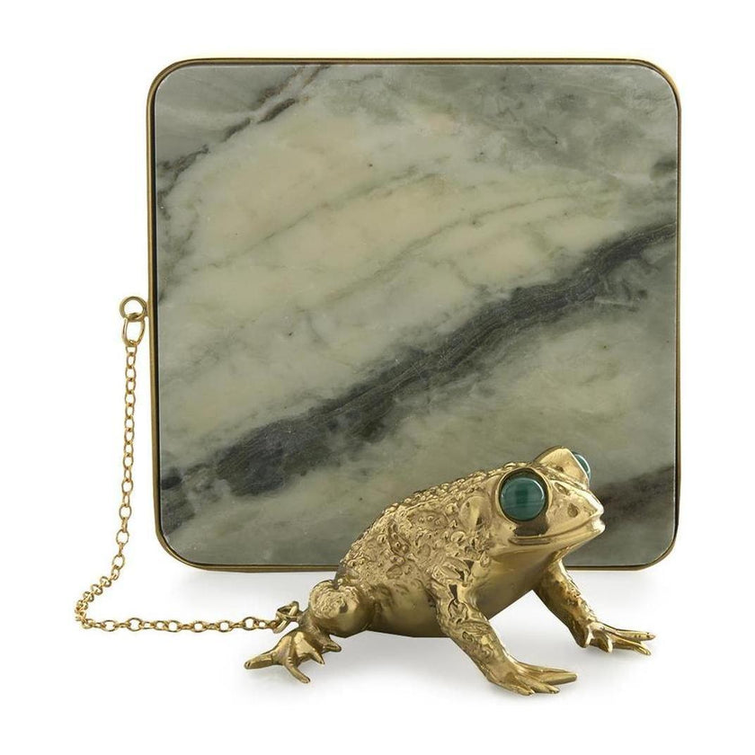 John Richard Decor Brass Frog Napkin Holder