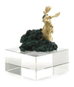 John Richard Decor Brass Moose Sculpture on Crystal