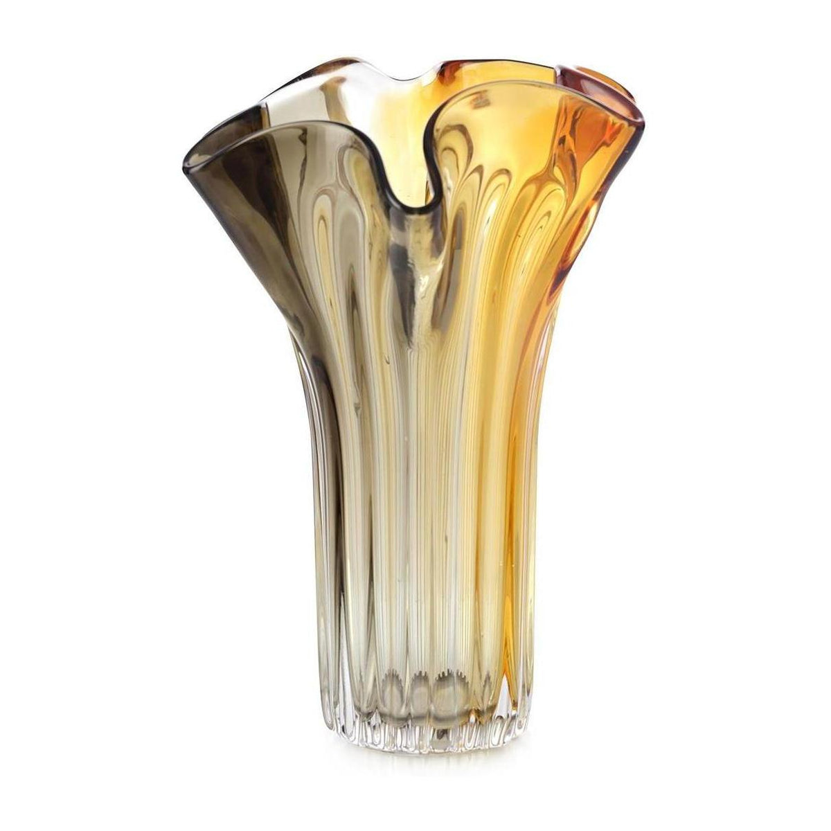 John Richard Decor Amber Ruffles Vase