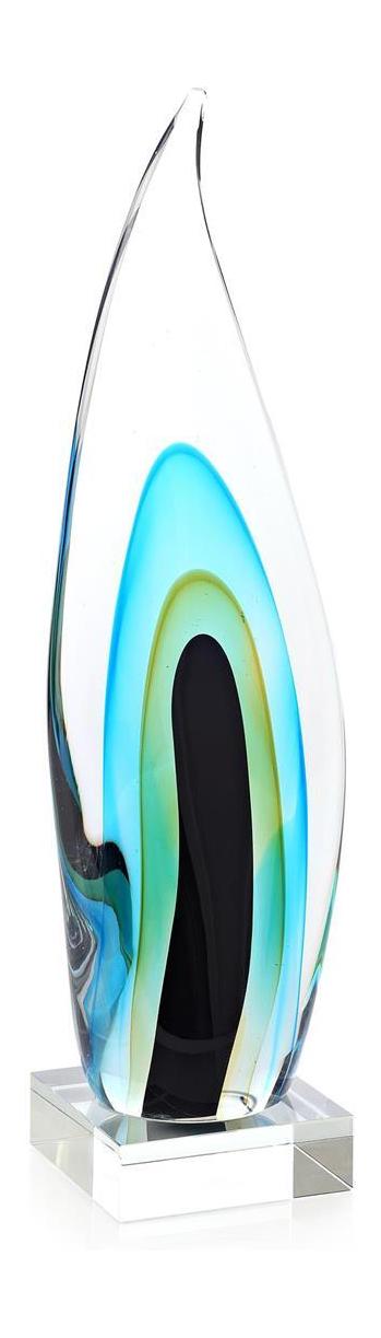 John Richard Decor Glass Wisp Crystal Sculpture, Small
