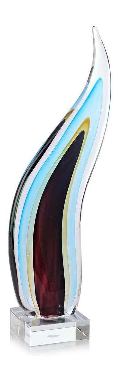 John Richard Decor Glass Wisp Sculpture on Crystal