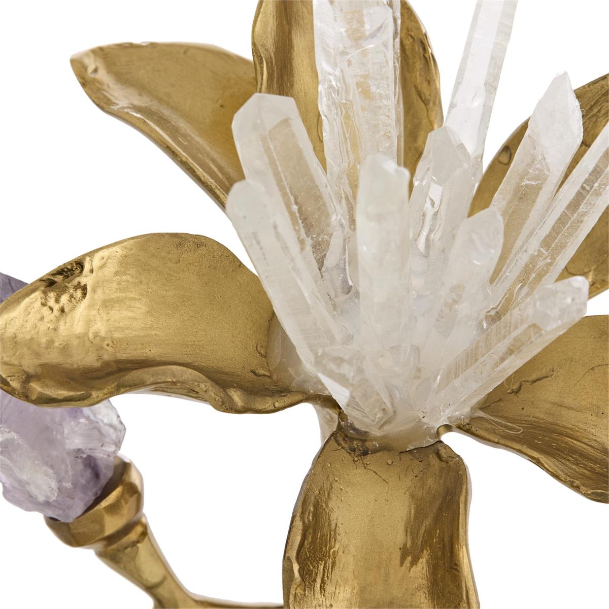 John Richard Embellished Blossom Sculpture on Crystal