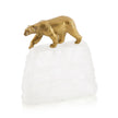 John Richard Brass Bear Sculpture on Selenite