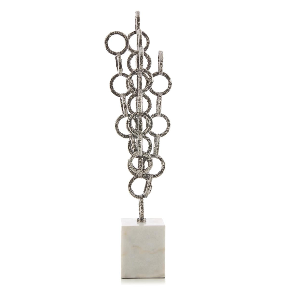 John Richard Iron Chain Sculpture on Marble