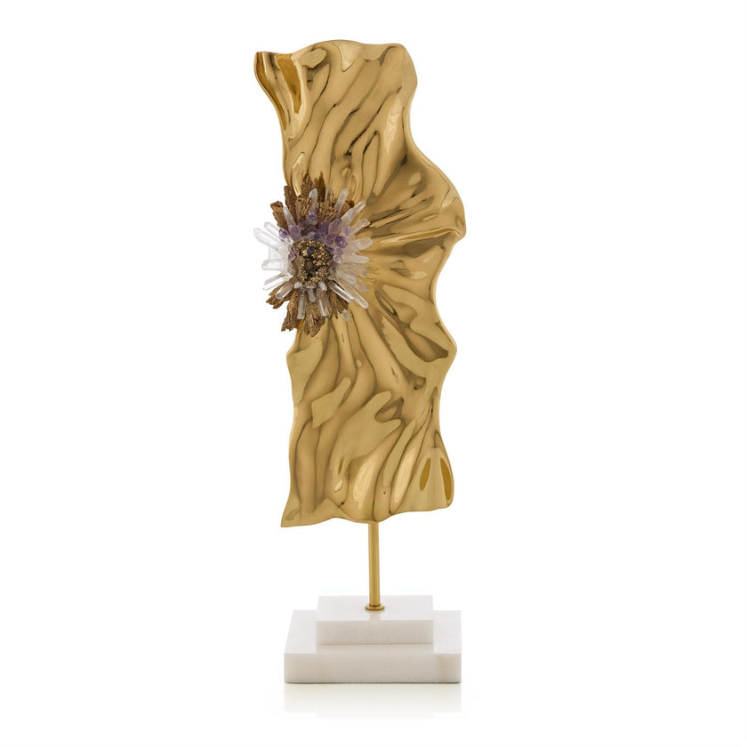 John Richard Abstract Ore Sculpture on Marble
